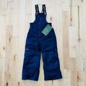 NWT Kamik Insulated Ski Bib Snow Pants Kids Size 6 (Navy Blue)